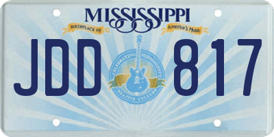 MS license plate JDD817