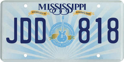 MS license plate JDD818