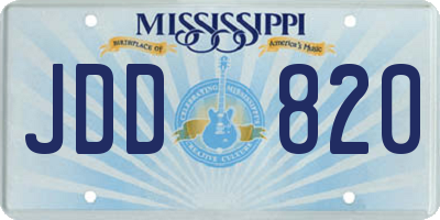 MS license plate JDD820