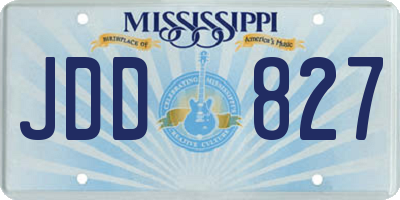 MS license plate JDD827