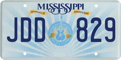 MS license plate JDD829