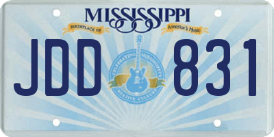 MS license plate JDD831