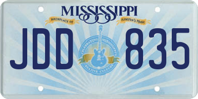 MS license plate JDD835