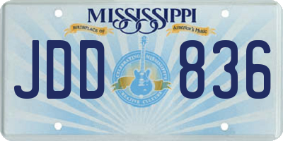 MS license plate JDD836