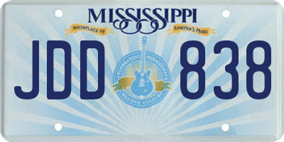 MS license plate JDD838