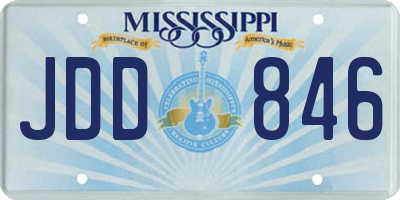 MS license plate JDD846