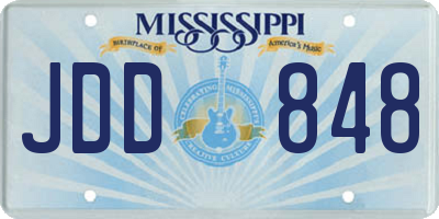 MS license plate JDD848