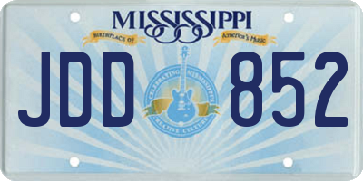 MS license plate JDD852