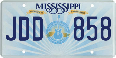 MS license plate JDD858