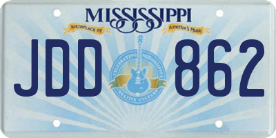 MS license plate JDD862