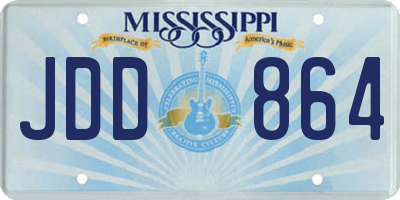 MS license plate JDD864