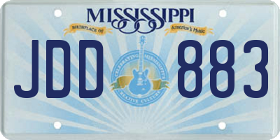 MS license plate JDD883