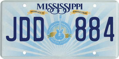 MS license plate JDD884