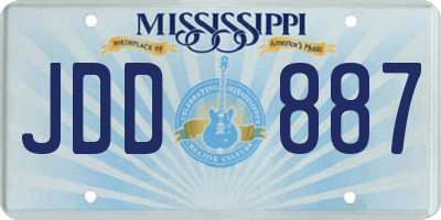 MS license plate JDD887