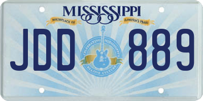 MS license plate JDD889