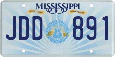 MS license plate JDD891