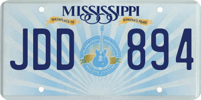 MS license plate JDD894
