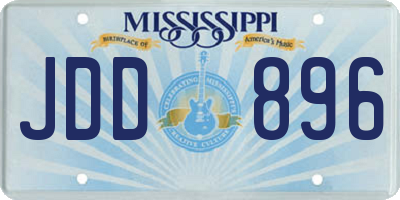 MS license plate JDD896