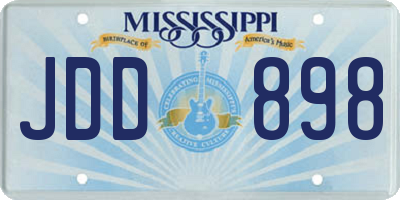 MS license plate JDD898