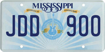 MS license plate JDD900