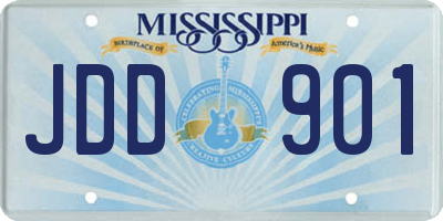 MS license plate JDD901
