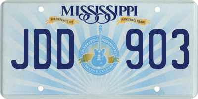 MS license plate JDD903