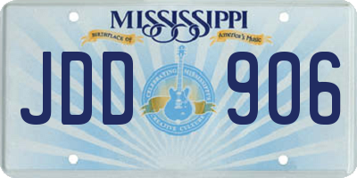 MS license plate JDD906