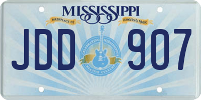 MS license plate JDD907