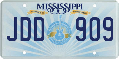 MS license plate JDD909