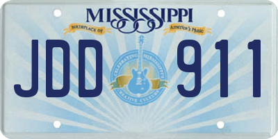 MS license plate JDD911