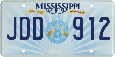 MS license plate JDD912
