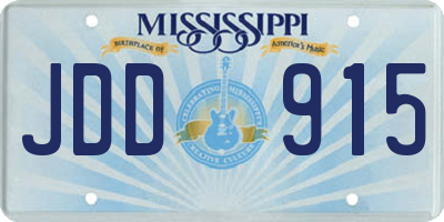 MS license plate JDD915