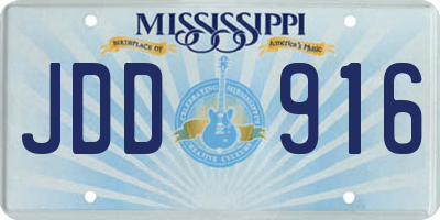 MS license plate JDD916