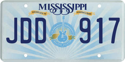 MS license plate JDD917