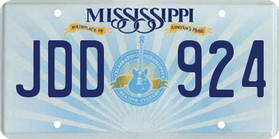 MS license plate JDD924
