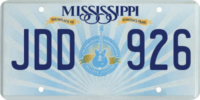 MS license plate JDD926