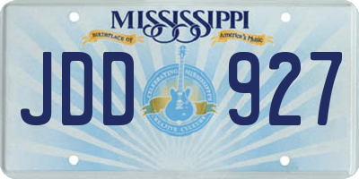 MS license plate JDD927