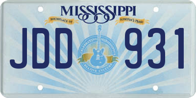 MS license plate JDD931