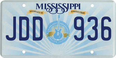 MS license plate JDD936
