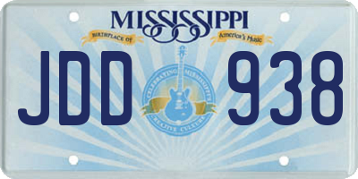 MS license plate JDD938