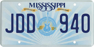 MS license plate JDD940