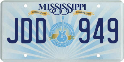 MS license plate JDD949