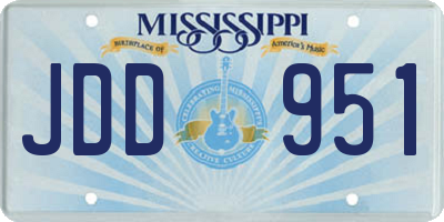 MS license plate JDD951