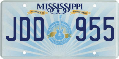 MS license plate JDD955