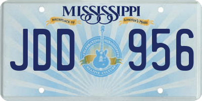 MS license plate JDD956