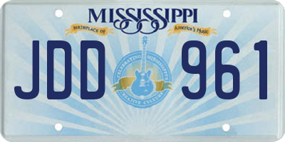 MS license plate JDD961