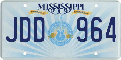 MS license plate JDD964