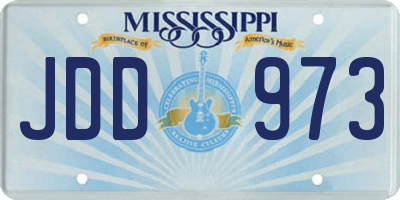MS license plate JDD973
