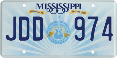 MS license plate JDD974