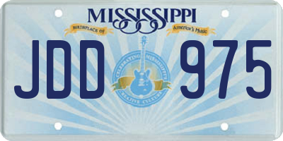 MS license plate JDD975